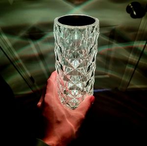 Diamond Rose Crystal Lamp, 16 Color Touch Lamp, Romantic Valentines Day